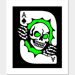 Skull ace of spades Posters and Art